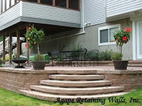 Curved Steps to Paver Patio